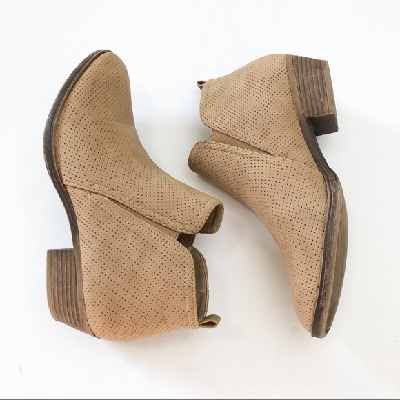 Rampage Shoes - Rampage Perforated Tan Neutral Booties